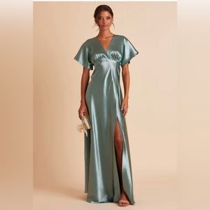 Birdy Grey Jesse Satin Sea Glass Bridesmaid Dress - NEW